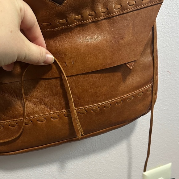 Scully Tan Leather Crossbody Bag with Diamond Accents - Picture 10 of 16